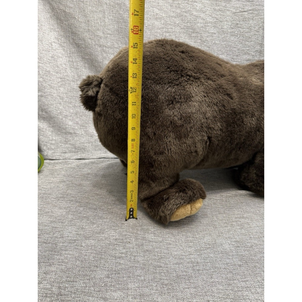 Large Plush Brown Bear Stuffy Bank Of The West Grizzly Bear - Picture 5 of 5